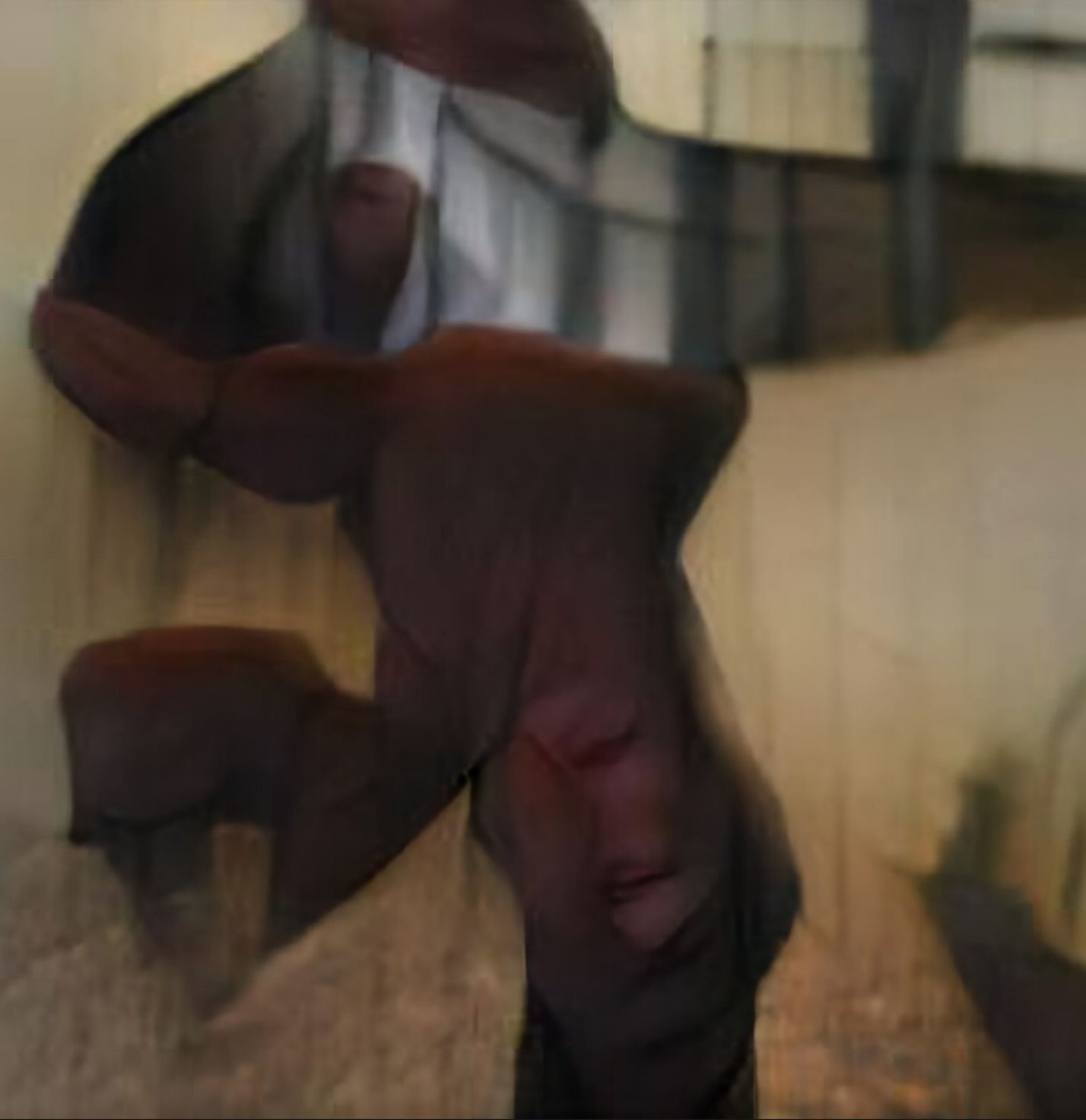 An AI generated Artwork using a caption from Broadly's gender spectruc collection: A masculine looking person looking out into the sunset.