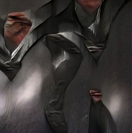 An AI generated artwork: A man in a suit and tie holding a camera.