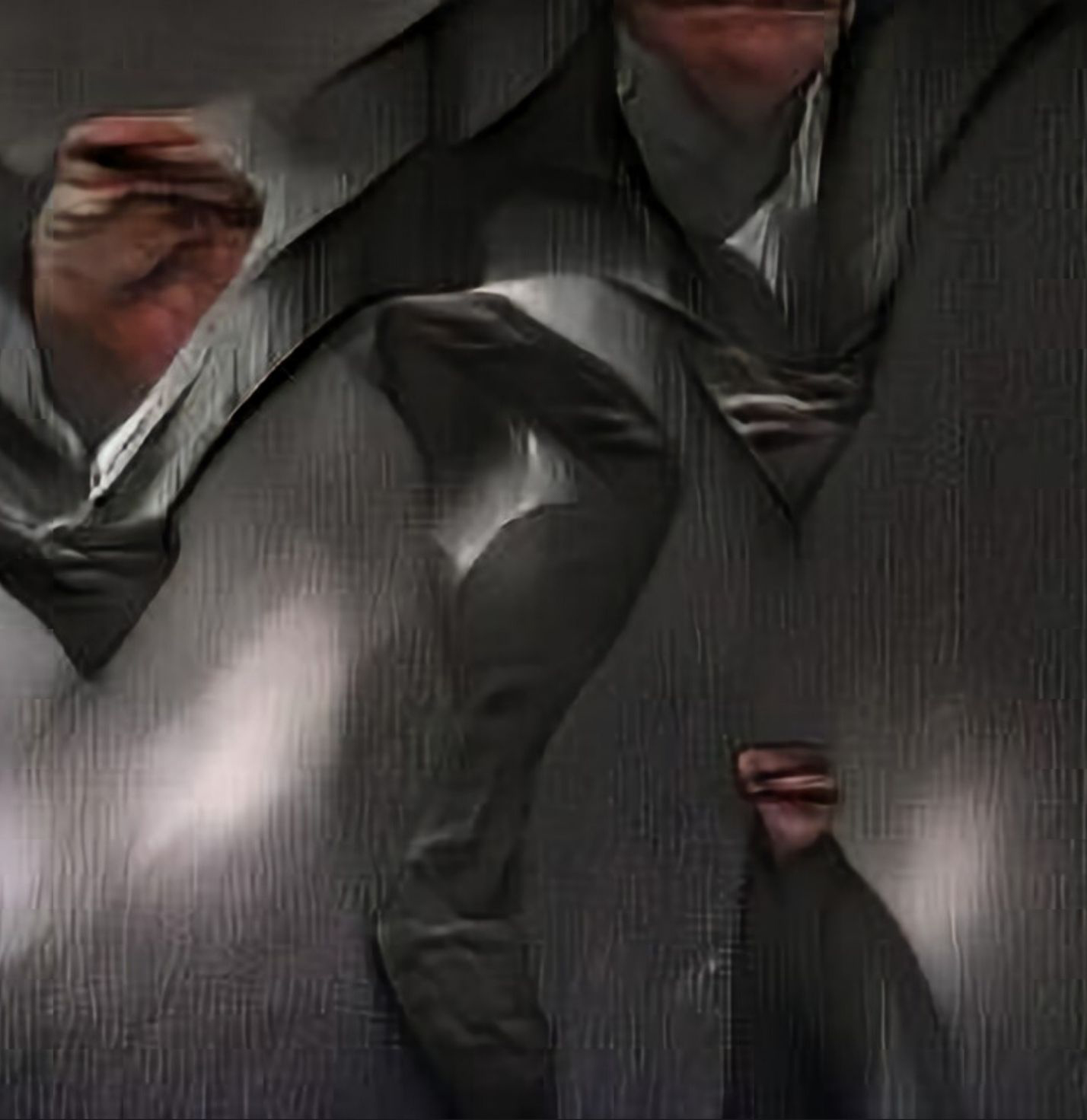 An AI generated artwork: A man in a suit and tie holding a camera.