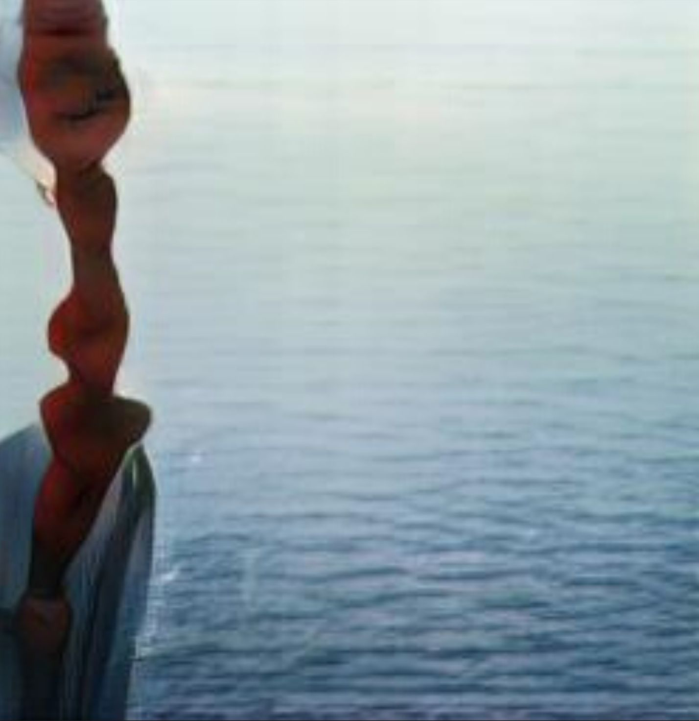 An AI generated artwork: A man is taking a picture of himself in the water.