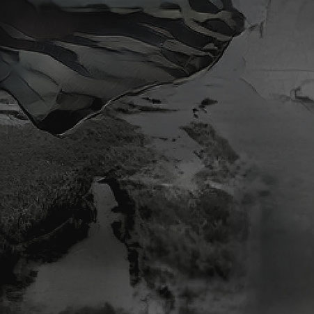 An AI generated artwork: A person is holding an umbrella in the rain.