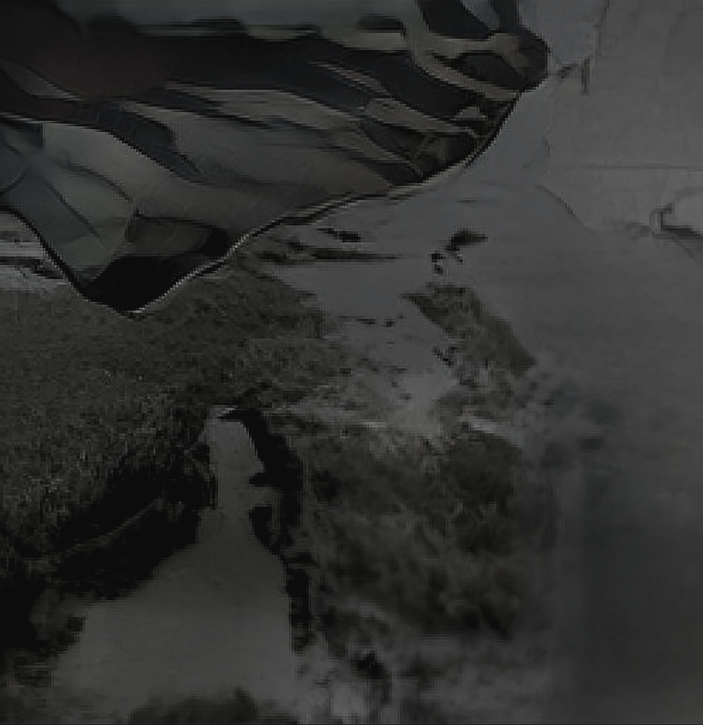 An AI generated artwork: A person is holding an umbrella in the rain.