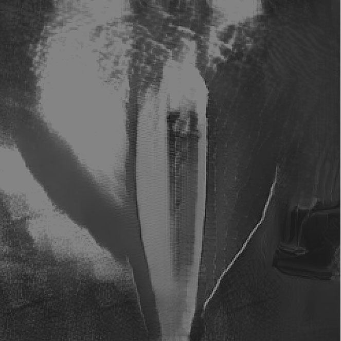 An AI generated image: A man is taking a picture of himself in the water.