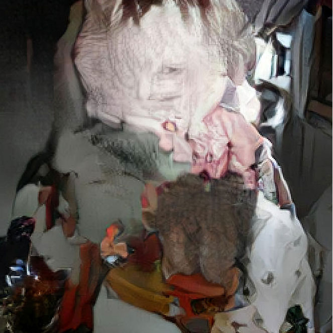 An AI Generated image: A little girl sitting on a toilet in a bathroom. 